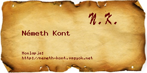 Németh Kont névjegykártya